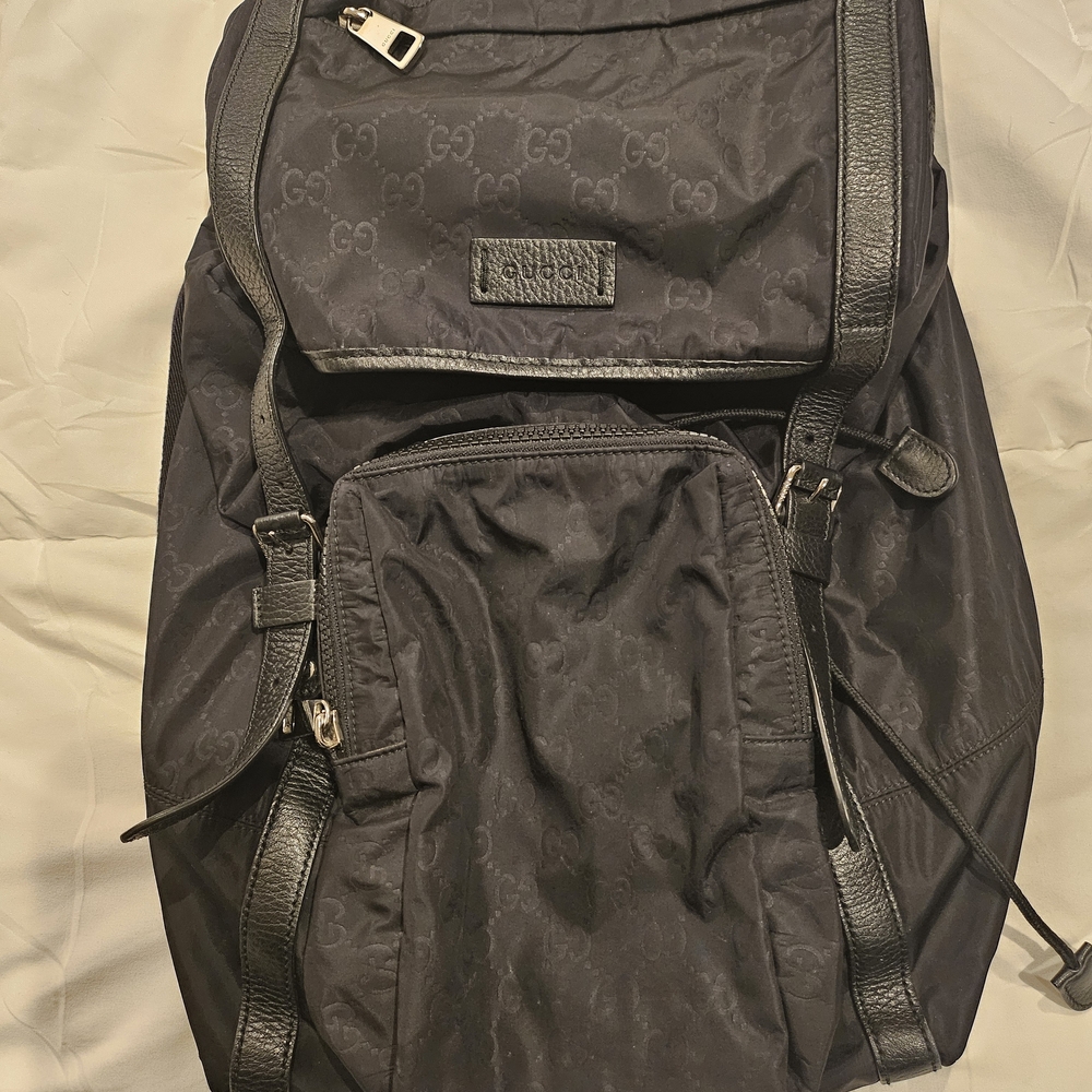 Authentic Black Gucci Backpack